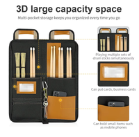 Porte-baguettes personnalisé, pochette de rangement Durable pour baguettes de tambour, sac de baguettes Portable en cuir