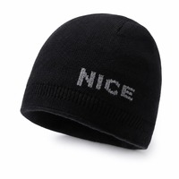 Bonnet en tricot personnalisé avec logo, bord côtelé épaissi, chapeau d'hiver chaud, résistant au vent, respirant, extensible, OEM ODM, vente en gros, hommes femmes