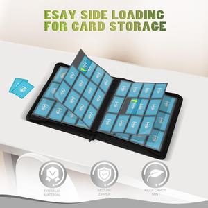 Álbum Archivador Torson <span class=keywords><strong>de</strong></span> 12 Bolsillos en Cuero <span class=keywords><strong>de</strong></span> PU y Terciopelo para Más <span class=keywords><strong>de</strong></span> 480 Cartas <span class=keywords><strong>de</strong></span> Pokémon, MTG, TCG y Commander con Cierre <span class=keywords><strong>de</strong></span> Cremallera - Product Image 2