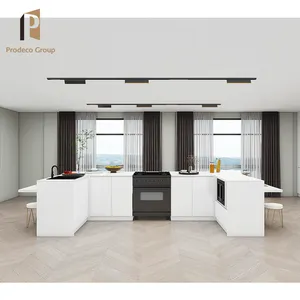 Customised Modern White Island Corner Base Small Kitchen Cabinet