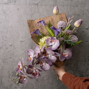 CallaFloral Ramo de Orquídeas Phalaenopsis Artificiales CF02049 Decoración para Bodas y Hogar Plástico PU Goma Suave Hidropónica - Product Image 2