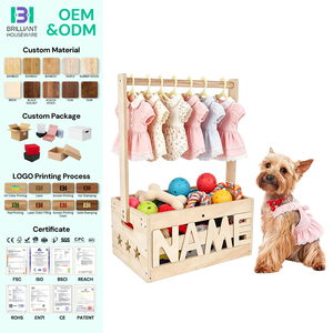 Organisateur de placard pour chien BH, lettres de l'alphabet personnalisées et autocollants, placard <span class=keywords><strong>en</strong></span> <span class=keywords><strong>bois</strong></span> pour animaux de compagnie, placard pour chien et chat - Product Image 1