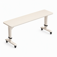 Table de lit mobile réglable en hauteur avec conception allongée, bureau d'étude et de travail mural