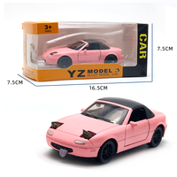 Nouvelle Voiture de Sport MX-5 Miata en Alliage Métallique Moulé sous Pression à l'Échelle 1/36 avec Phares Escamotables, Modèle Réduit à Tirer en Arrière, Cadeau pour Enfant