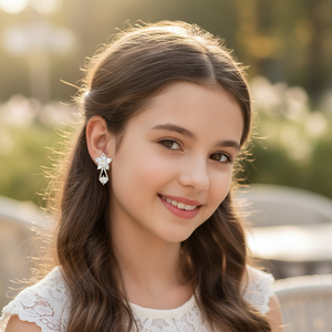 Tending moda oro fatto a mano orecchini a fiore per ragazze stile religioso orecchini a cerchio vendita calda gioielli all'ingrosso - Product Image 3