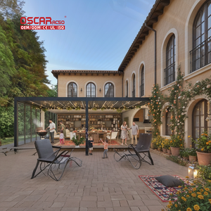 Pergola C7 de Luxe en Aluminium, Imperméable et Coupe-Vent, pour Évasion Estivale à l'Ombrage de la <span class=keywords><strong>Piscine</strong></span>, Idéale pour Villa Privée ou Chalet - Product Image 1