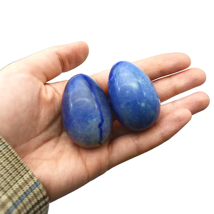 Aventurina azul perforado Yoni huevo curación cristal masaje piedras lapislázuli bolas de cristal para mujeres tren músculos pélvicos Kegel - Product Image 6