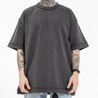 T-shirt personnalisé coupé et cousu 100% coton impression graphique lourd javel lavé à l'acide Vintage grande taille hommes t-shirt surdimensionné