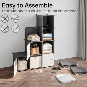 Wholesale Modern DIY Cheap Portable Extendable Plastic Bedroom Living Room <b>Wardrobe</b> <b>Shoe</b> Rack Tool-free Assembly for Workshop - Product Image 6