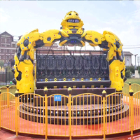 Équipement de parc d'attractions extérieur directement de l'usine : Manèges robotisés de combat rotatifs en fibre de verre et métal pour fêtes foraines