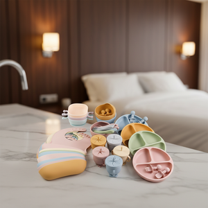 Juego <span class=keywords><strong>de</strong></span> Vajilla para Bebés Personalizado al por Mayor, Libre <span class=keywords><strong>de</strong></span> BPA, Plato para Bebé con Fuerte Succión, con Tenedor y Cuchara - Product Image 5