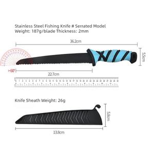 Cuchillo de Pesca para Camping y Supervivencia, Hoja de Acero Inoxidable con Punta Caída y Borde Recto, Mango de Plástico, 28cm de Longitud Total, 2mm, OEM - Product Image 4