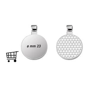 Ciondolo rotondo placcato Golf da 23 mm per la creazione di gioielli - Product Image 1
