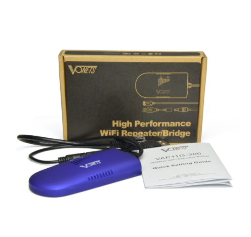 VAP11G-300 RJ45 Wifi Bridge, Mini Bridge Wireless to Wired WiFi signal Relay WiFi Amplification Enhanced Network Receiver