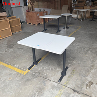 Table à manger rectangulaire en pierre moderne à prix compétitif contemporain, certifiée ADA, meubles de cantine