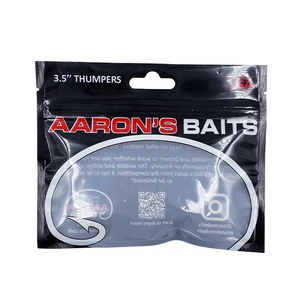 Custom Printed Eco Friendly Storage Fishing Lures Bait Plastic Zipper Packaging Pouch Bag