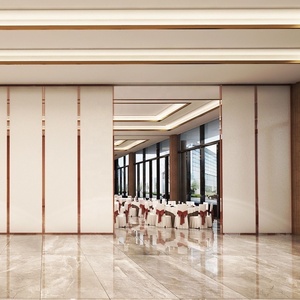 Khách sạn tùy chỉnh kết thúc tạm thời di động Divider khung nhôm trượt gấp Gỗ Acoustic di chuyển tường phân vùng - Product Image 2