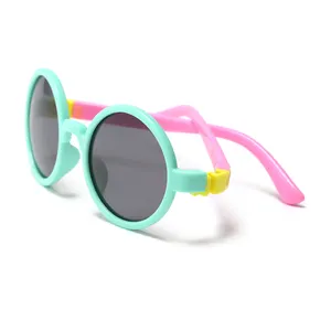 Superhot 18156 Colorful Vintage Round uv400 Polarized Sunglasses for Cool Kids Children Party used Glasses Top Product 2019