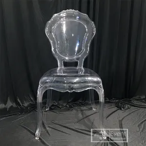 Mobilier de mariage chaise de banquet en plastique design acrylique chaise transparente chaise de mariage chaise transparente