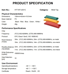 Etiqueta de plástico/ABS de largo alcance UHF RFID de 0-30 metros para artículos metálicos y no metálicos en varios tipos de entornos accidentados - Product Image 5