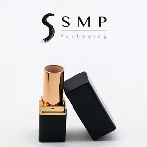 SMP Luxury Wholesale Empty Bling Lipgloss Tube Lipstick Tubes Square Plastic 3.5g Cosmetic Lipstick Container ABS Green Lipstick