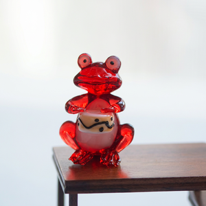 Figura de Pájaro de Vidrio Rojo Hecha a Mano, Diseño Art Deco, Decoración Feng Shui, para Sala de Estar, Boda, Multifuncional, Forma Irregular - Product Image 1