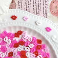 Vente en gros en vrac de décorations pour ongles en résine 3D blanches, rouges et roses, mignonnes, petites, accessoires pour ongles, breloques pour l'art des ongles