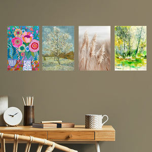 Poster Seni Logam Botani Berwarna-warni yang Dikustomisasi Secara Profesional, Dekorasi Dinding Rumah, Cetak Timah, Sistem Gantungan Magnet, Plakat Lukis - Product Image 5