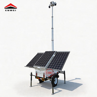 Remolque de Seguridad Solar Móvil para Exteriores con 3 Paneles Monocristalinos de Silicio de 400W, Controlador MPPT y 4 Baterías de 200Ah para Minería