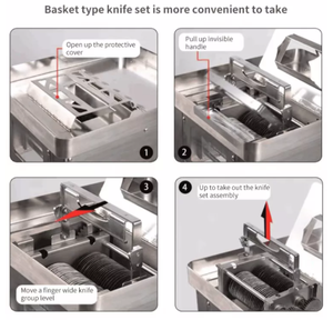 Elektrische Keukenmachine Multifunctionele Groentesnijder Voor Het Snijden In Blokjes Snijden En Raspen - Product Image 3