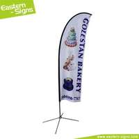 Voitures d'occasion Concessionnaire automobile Bannière publicitaire en forme de plume avec drapeau volant Support en plastique personnalisé de 20 pieds avec kit de poteau
