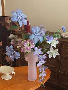 2025 nouveau gros Monet jardin violet artificielle grande fleur filet célébré <span class=keywords><strong>Photo</strong></span> carte faisant bricolage fenêtre décoration - Product Image 3