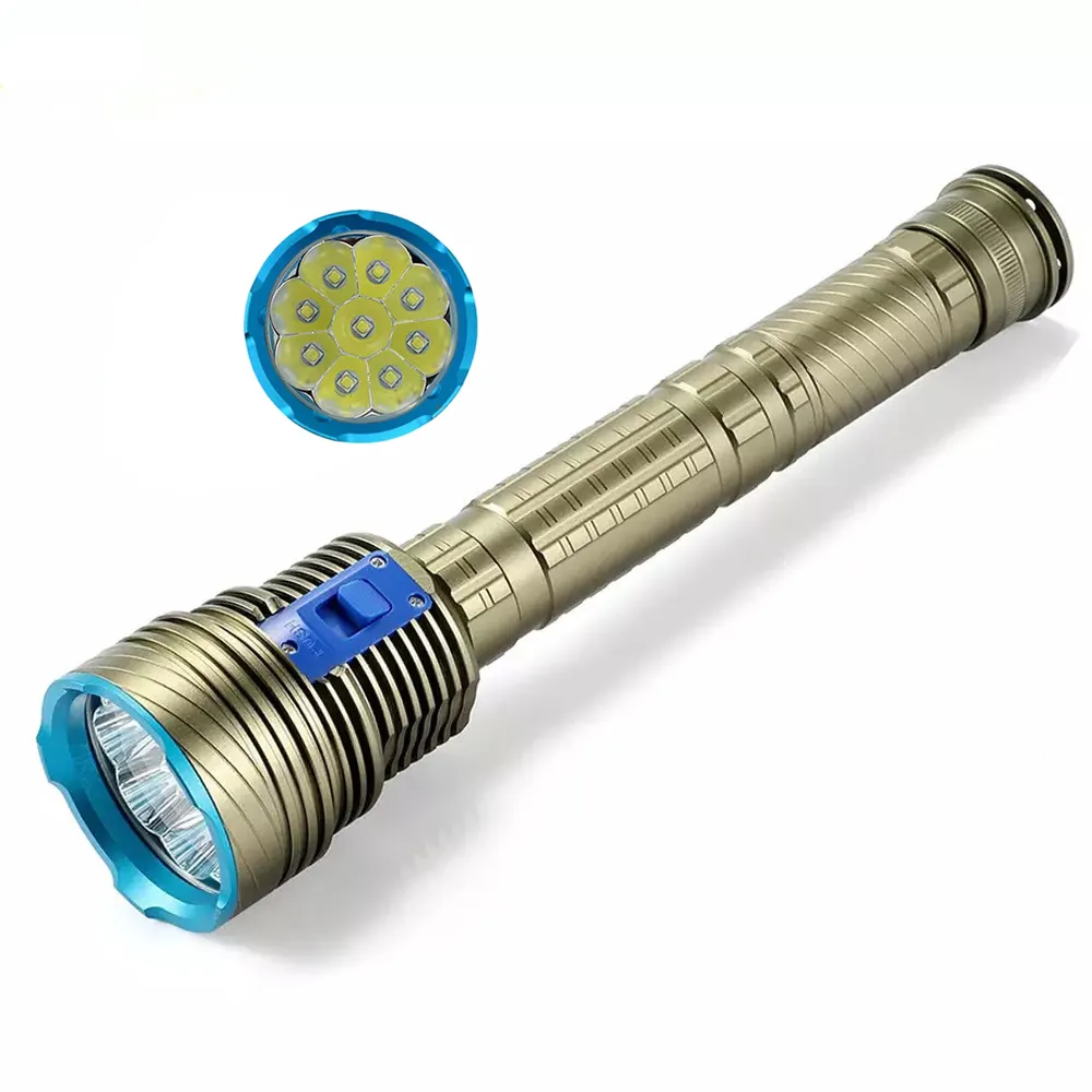 Ultra Heldere 9 Led L2 Onderwater Waterdichte Ipx8 Led Zaklampen 8000lm Magnetische Schakelaar Waterdicht Scuba Fakkel