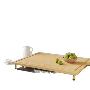 Bamboo Stovetop <b>Cover</b> Cutting <b>Board</b> 21.4 X 27.2 Inch Removable Feet Design Kitchen <b>Sink</b> Countertop Protector - Product Image 5