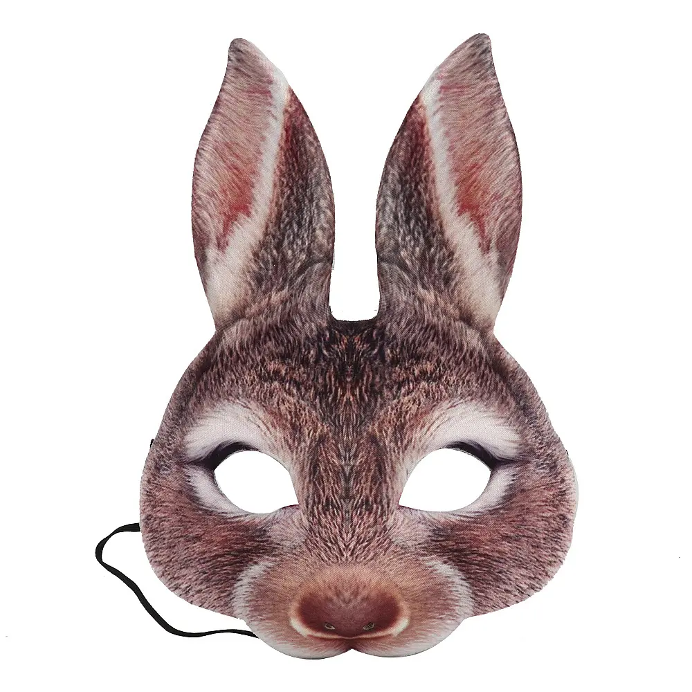 Máscara de disfraz de Pascua, mascarilla de Carnaval de conejo, suministros para fiesta de Halloween