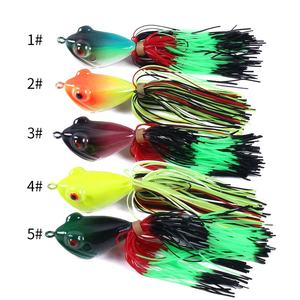 Toptan folong 10cm 9g yapay yemler üst su yüzen kurbağa uzun etekler ile balıkçılık Lures - Product Image 2