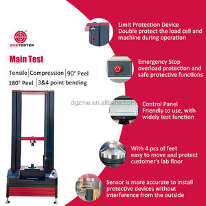 דיוק עמודה כפולה 0.5 מכונת בדיקה אוניברסלית כיתה astm d412 ו iso 37 ציוד מבחן מתיחה גומי - Product Image 3