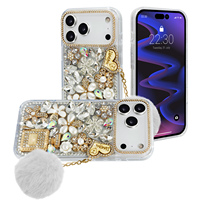Coque de téléphone portable KS1026 en TPU+PC de luxe, faite à la main, avec strass, anneau magnétique, antichoc, plusieurs couleurs, logo personnalisable