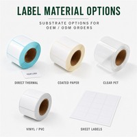 Étiquettes transparentes en vinyle autocollantes de taille personnalisée, résistantes à l'eau, pour l'emballage et l'expédition des produits