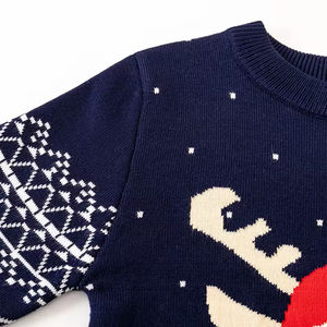 Vêtements pour enfants de Noël, pull en jacquard d'hiver, pull à col rond pour fille, pull en tricot de Noël, pull en tricot pour enfants - Product Image 6