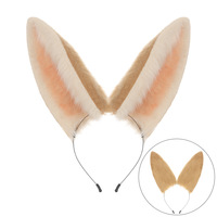 Ensemble d'oreilles de renard Fennec et queue, accessoire de costume d'Halloween, bandeau et queue d'animal pour Comic Con, fête costumée