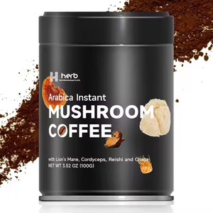 Poudre de supplément de café de champignon de marque privée personnalisable d'ODM/OEM pour le soulagement du Stress adulte 5g dose 250g bouteille - Product Image 1