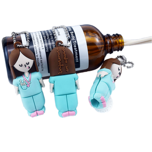 Llavero Abridor de Botellas de Goma con Diseño de Animales de Halloween, Personalizado, Ecológico, con Metal Plateado - Product Image 1