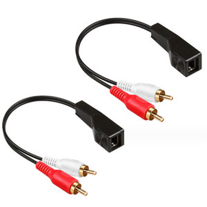 3,5mm estéreo a RCA rojo blanco señal de <span class=keywords><strong>Audio</strong></span> <span class=keywords><strong>Balun</strong></span> sobre Cat5/6 <span class=keywords><strong>RJ45</strong></span> hembra a 2RCA macho/<span class=keywords><strong>RJ45</strong></span> a DC 3,5mm Cable de <span class=keywords><strong>Audio</strong></span> estéreo macho - Product Image 6