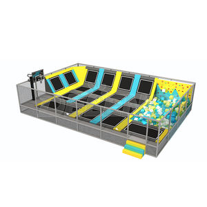 Mur d'escalade intérieur Ninja, parc de <span class=keywords><strong>trampoline</strong></span>, enfants, adultes, mousse de polypropylène, filet de protection durable, couleur personnalisée, saut - Product Image 3