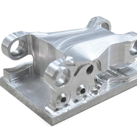 Support articulé poli en acier inoxydable/aluminium usiné CNC 5 axes, base de montage personnalisée avec support de charnière multi-œillets pour