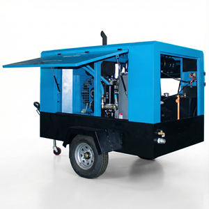 Compresor de Aire de Tornillo Diésel Portátil ZIQI Serie <span class=keywords><strong>GMD</strong></span> 55KW 75HP 247CFM 250CFM 7Bar 8bar Remolcable con Motor Cummins - Product Image 4