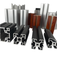 Profilé d'extrusion en alliage d'aluminium série 6000 LUXING HXY-YXC-Y27, cadre de pliage à rainure en T, industriel, faible MOQ, noir, carré T3-T8