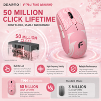 FPW Datang WuShuang Mouse Gaming Nirkabel Tri-Mode Co-Branded Ergonomis Ringan 2.4G Wired BT Esports Mouse untuk Laptop PC