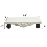 Plateau de rehaussement de savon bougie blanche fait à la main plateau décoratif en bois rehausseur en bois rustique présentoir sur pied en bois